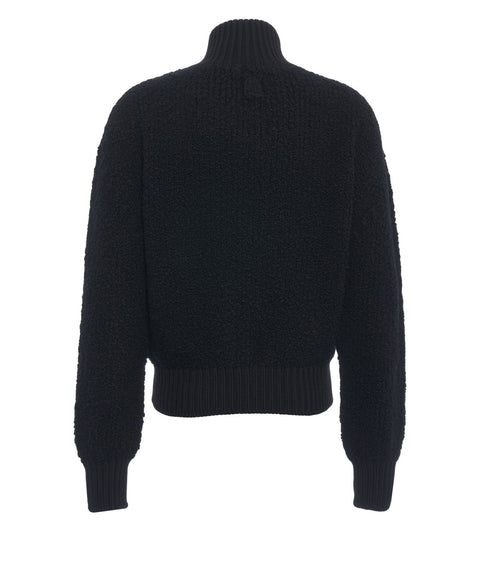 Bomber style knit jacket