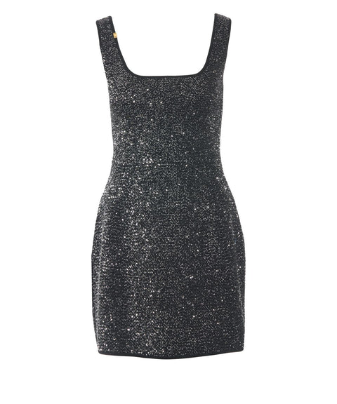 Mini-Kleid mit Pailletten-Applikation
