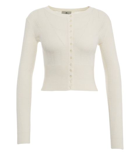 Silk blend cardigan