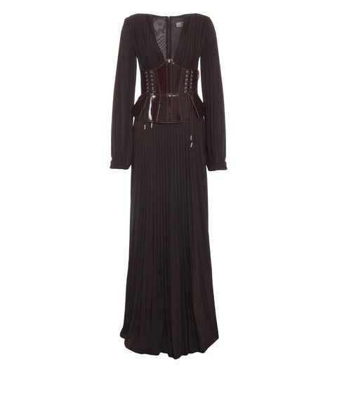 Abito maxi con corsetto