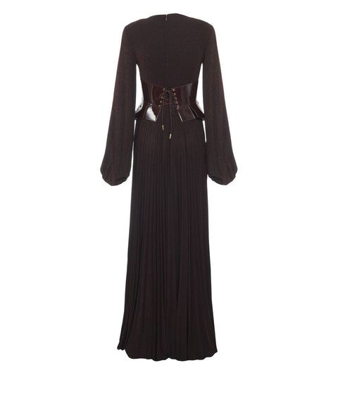Abito maxi con corsetto