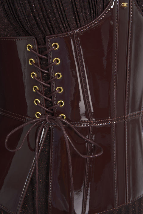 Abito maxi con corsetto