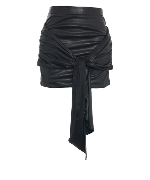 Mini skirt in leather look