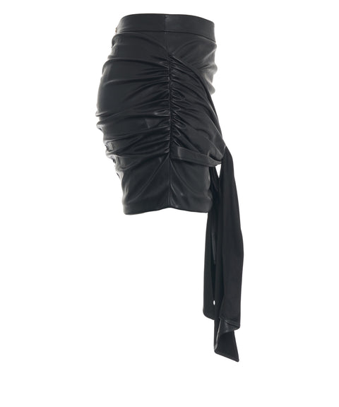 Mini skirt in leather look