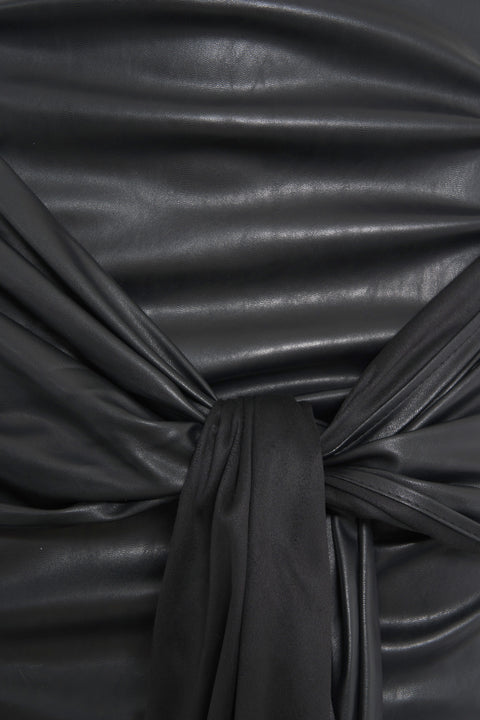 Mini skirt in leather look