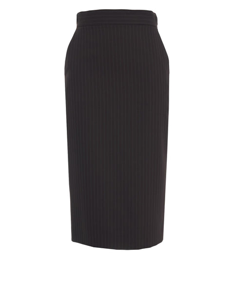 Wool blend pencil skirt