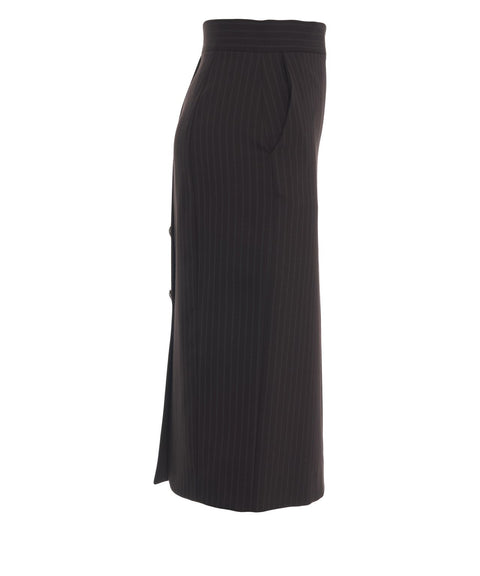 Wool blend pencil skirt