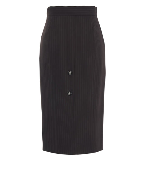 Wool blend pencil skirt