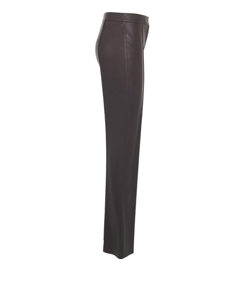 Faux leather flared pants