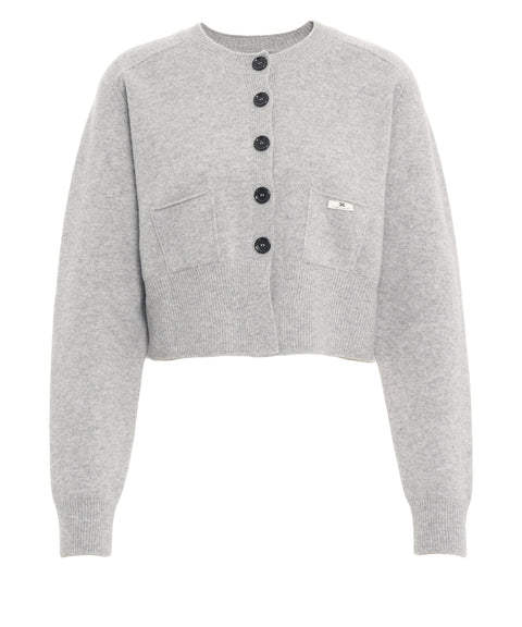 Strickjacke mit Logodetail