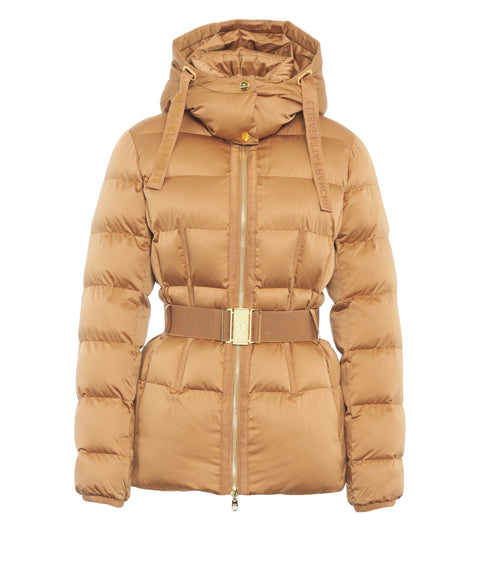 Giacca puffer con cintura in vita