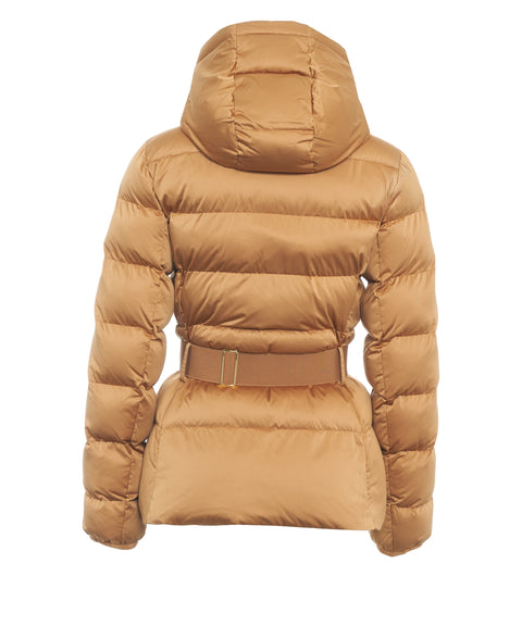 Giacca puffer con cintura in vita