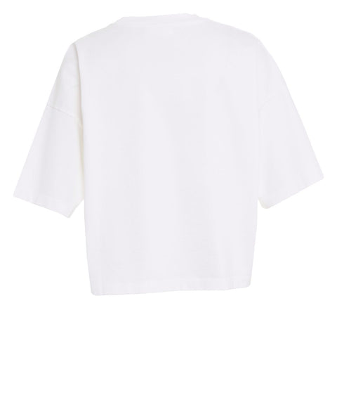 T-shirt cropped in cotone