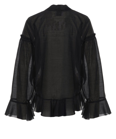 Blusa con colletto a fiocco 'Firenze'