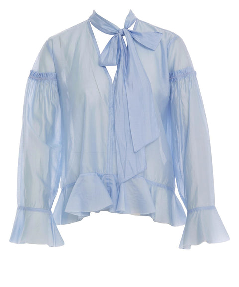 Blusa con colletto a fiocco 'Firenze'