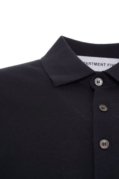 Cotton-silk blend polo