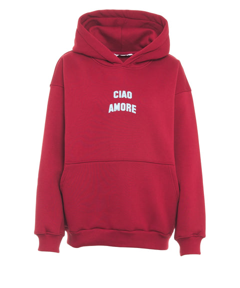Hoodie con scritta logo