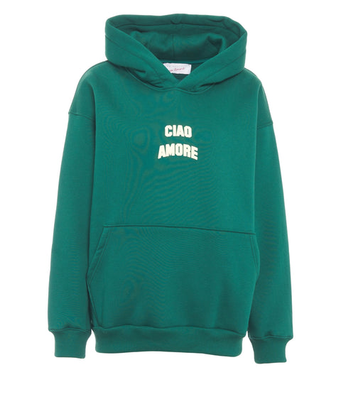Hoodie con scritta logo