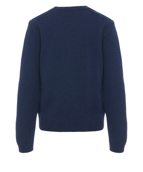 Maglione con ricamo logo