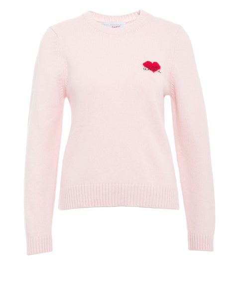 Maglione con ricamo logo