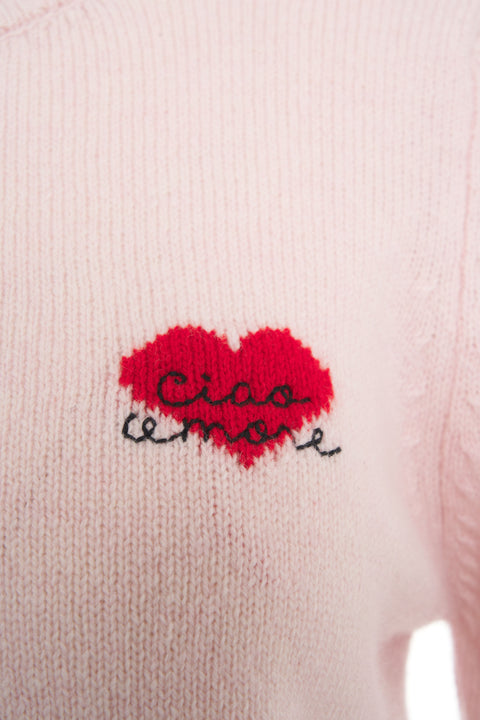 Maglione con ricamo logo
