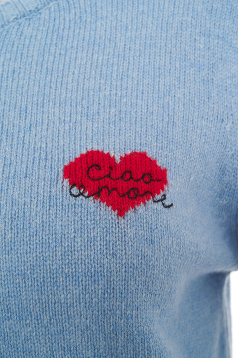 Maglione con ricamo logo
