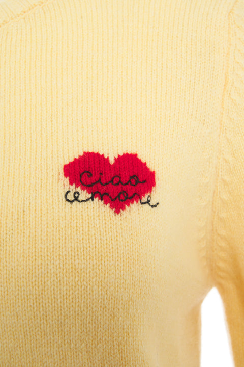 Maglione con ricamo logo