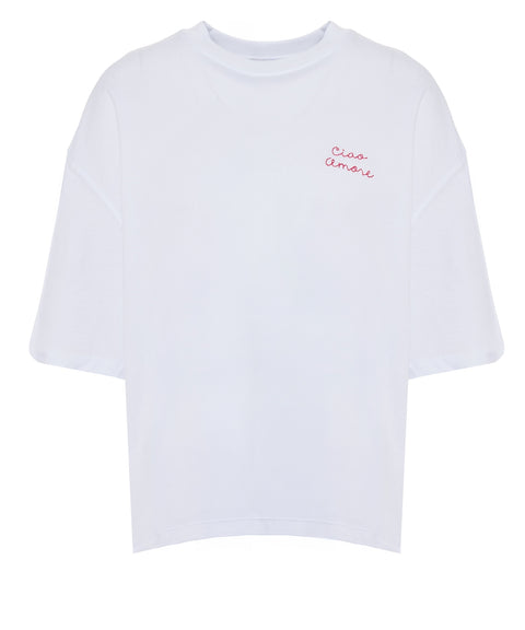 T-Shirt mit Logostickerei