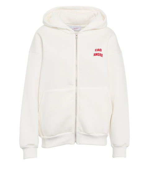 Hoodie con scritta logo