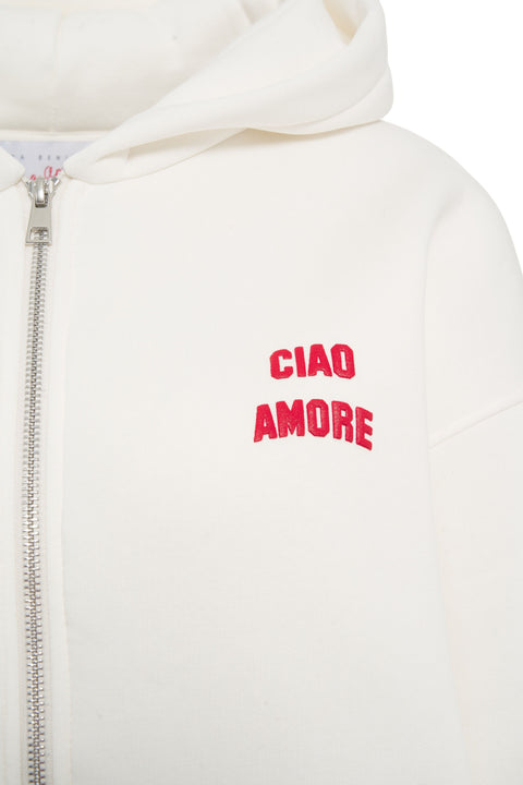 Hoodie con scritta logo