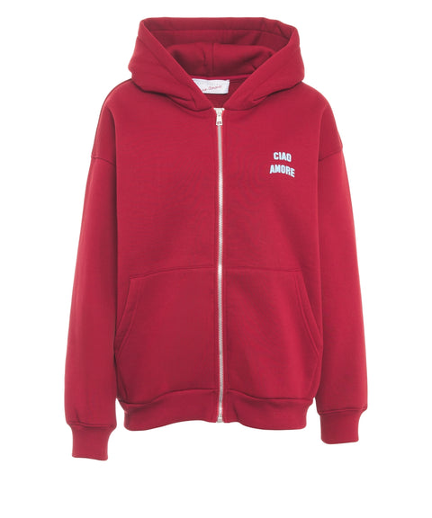 Hoodie con scritta logo