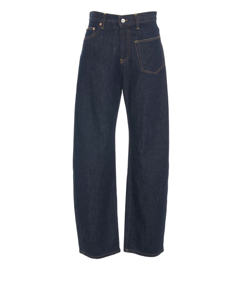 Jeans con tasca applicata
