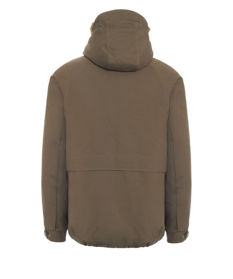 Parka con cappuccio in pelliccia