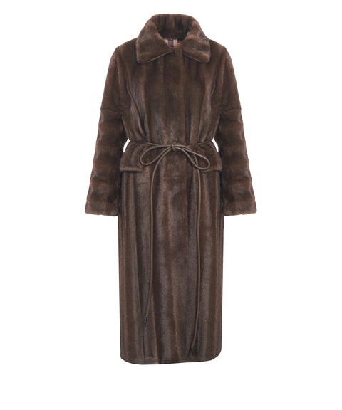 Cappotto con cintura in vita