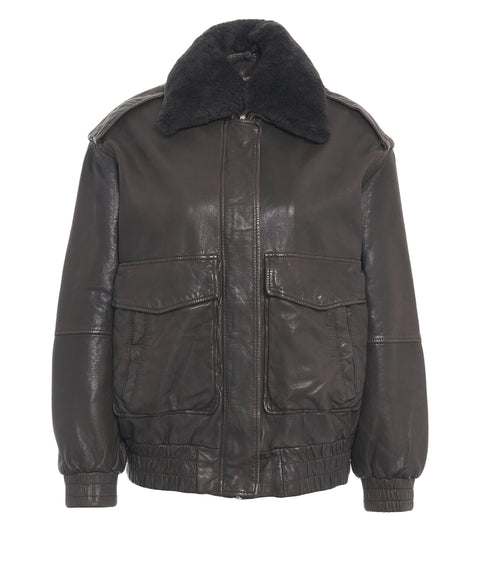Leather jacket 'Betz + Collar'