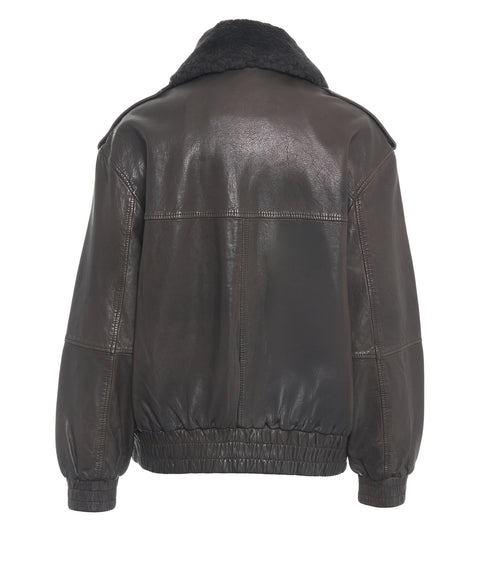 Leather jacket 'Betz + Collar'