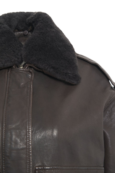 Leather jacket 'Betz + Collar'