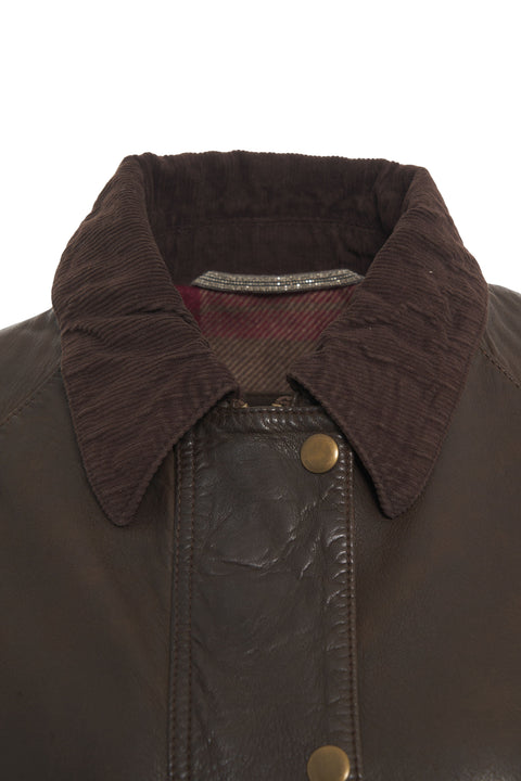 Lederjacke 'Glamis Vegt'