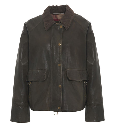 Lederjacke 'Glamis Vegt'
