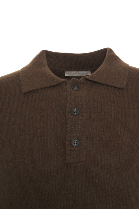 Cashmere polo sweater