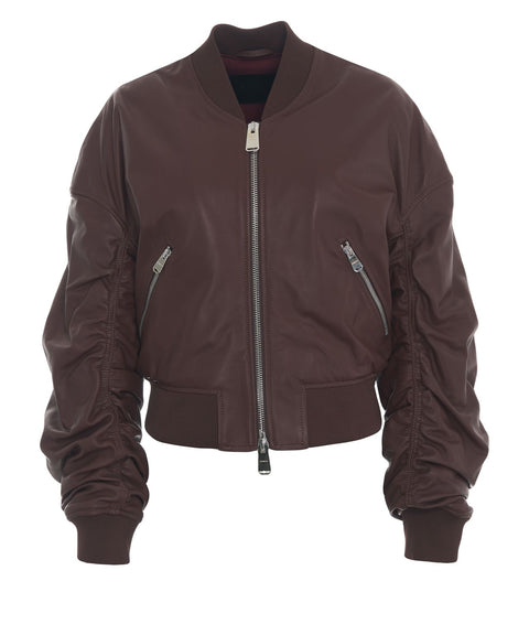 Bomber jacket in leather