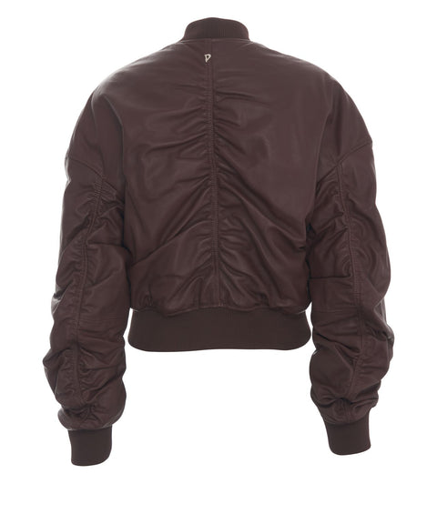 Bomber jacket in leather