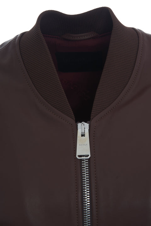 Bomber jacket in leather