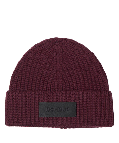 Knit beanie with logo