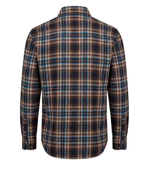 Camicia flanella con ricamo del logo