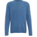 Knit sweater with logo embroidery