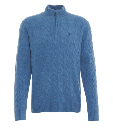 Strickpullover mit Logostickerei