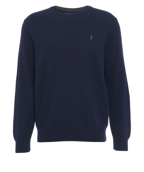 Maglione con logo ricamato