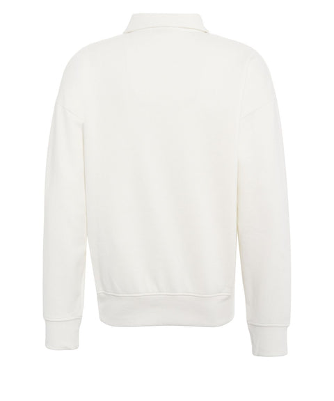 Sweatshirt with polo collar