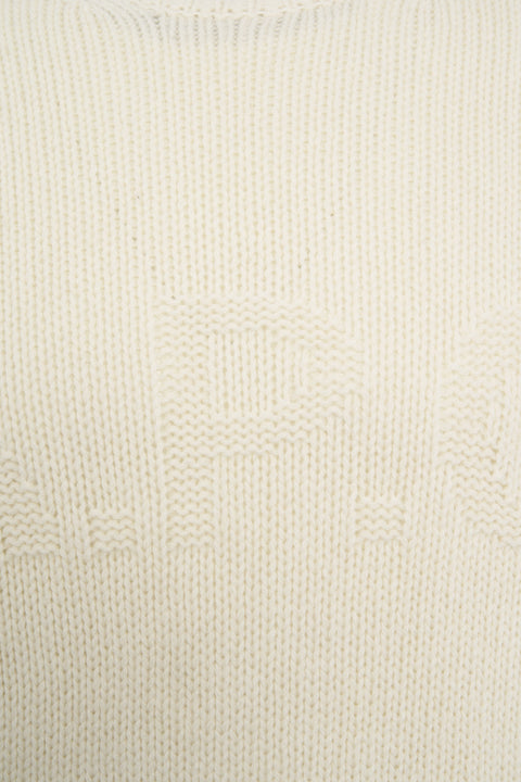 Sweater with intarsia logo